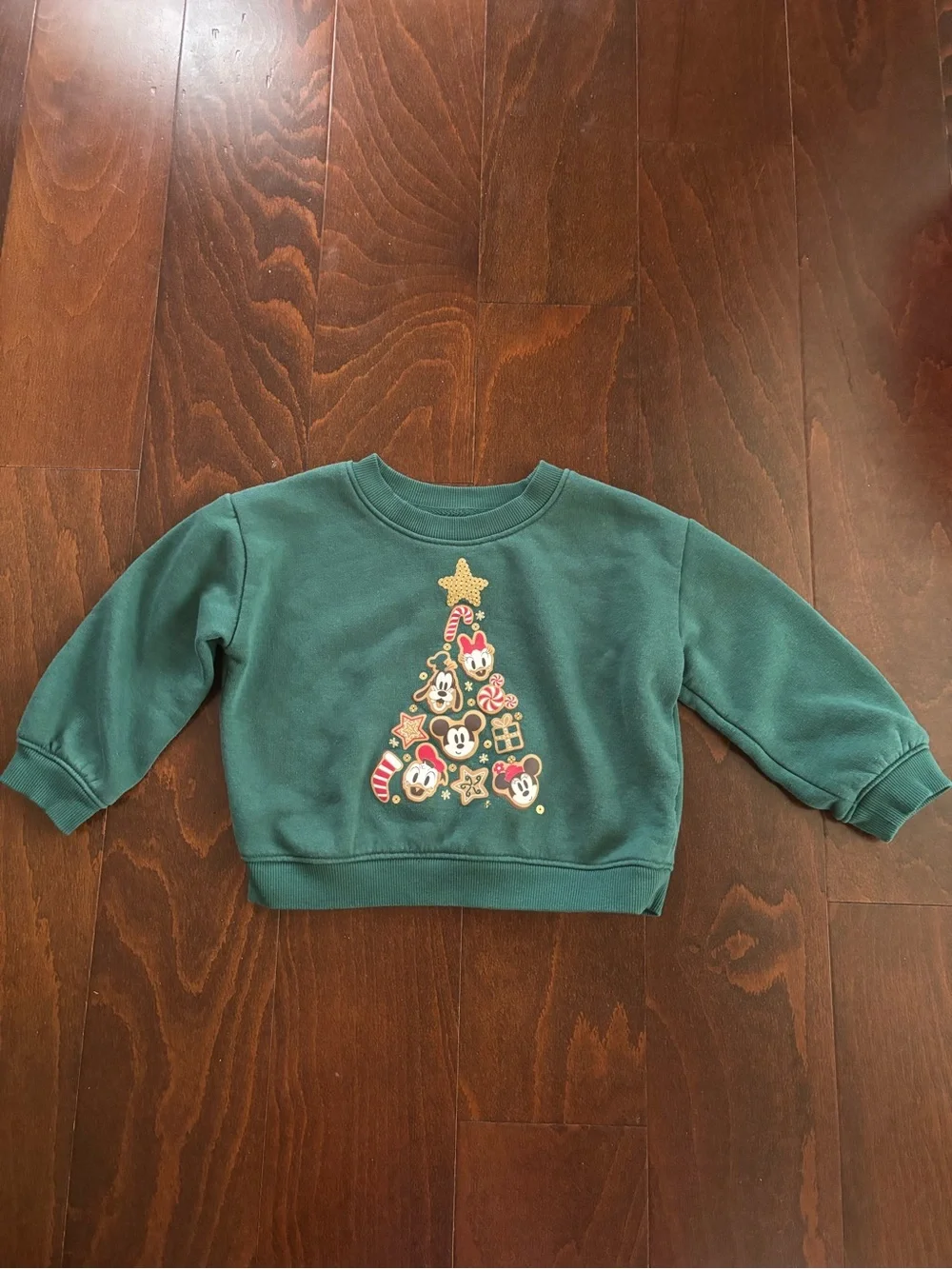 Disney x jumping beans Holiday Sweatshirt with Mickey Mouse & Friends, Size 2T